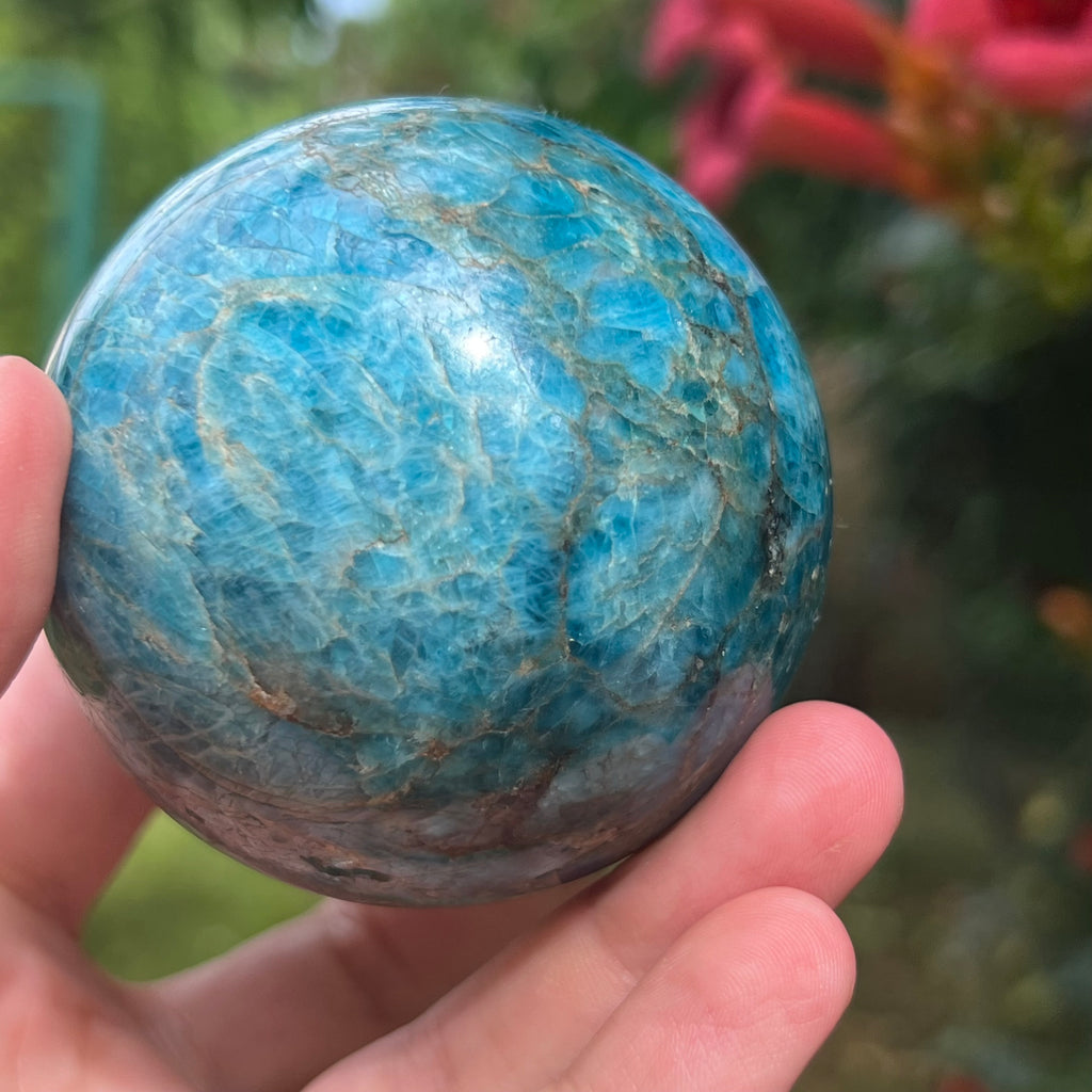 Apatit sfera model 9, 6.5 cm, druzy.ro, pietre semipretioase 4