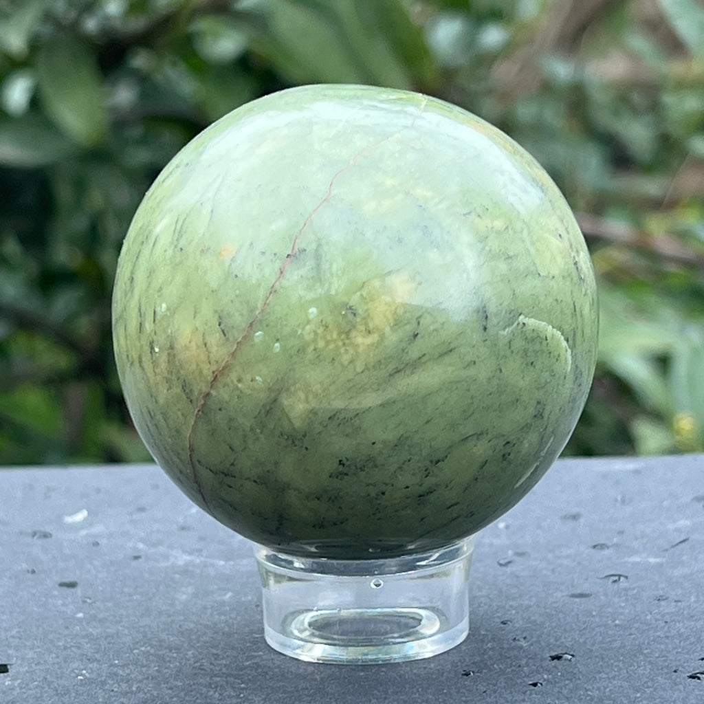 Sfera jad verde nefrit din Pakistan model 3, pietre semipretioase - druzy.ro 2 