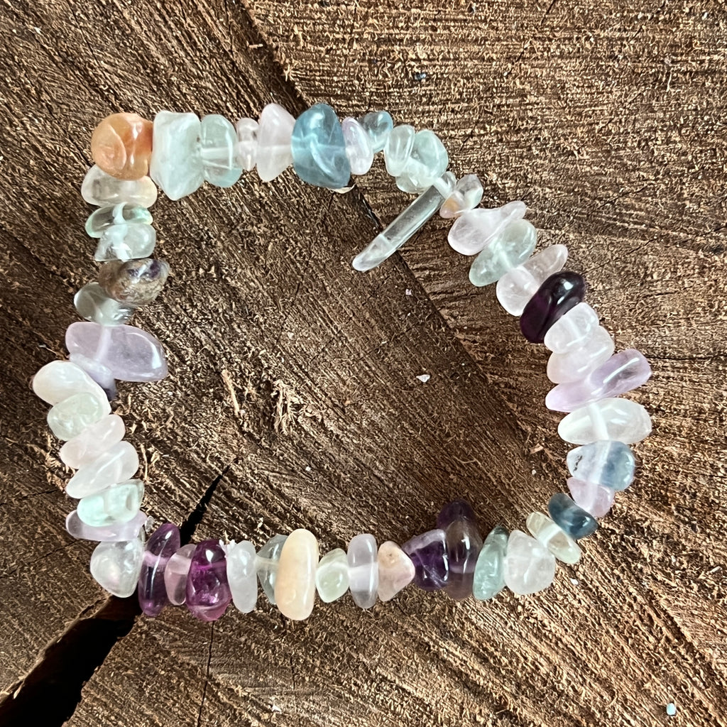 Bratara chipsuri fluorit, pietre semipretioase - druzy.ro 2 