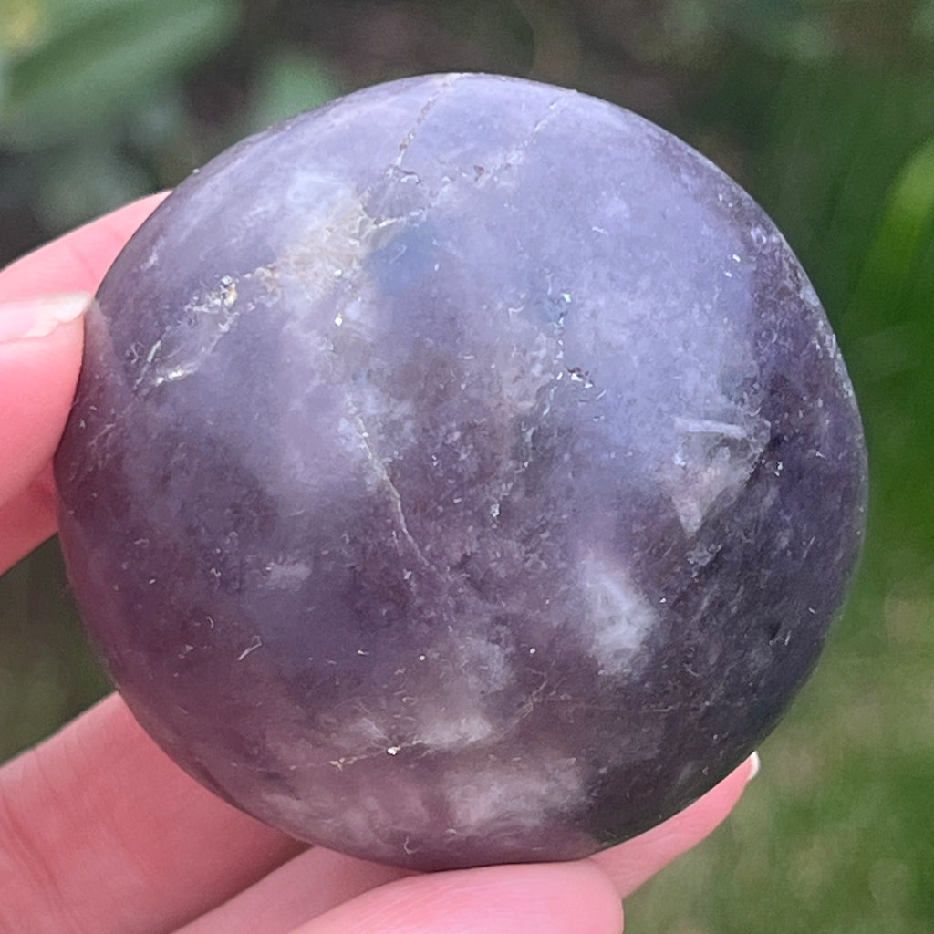 Lepidolit palm stone m4, pietre semipretioase - druzy.ro 1 