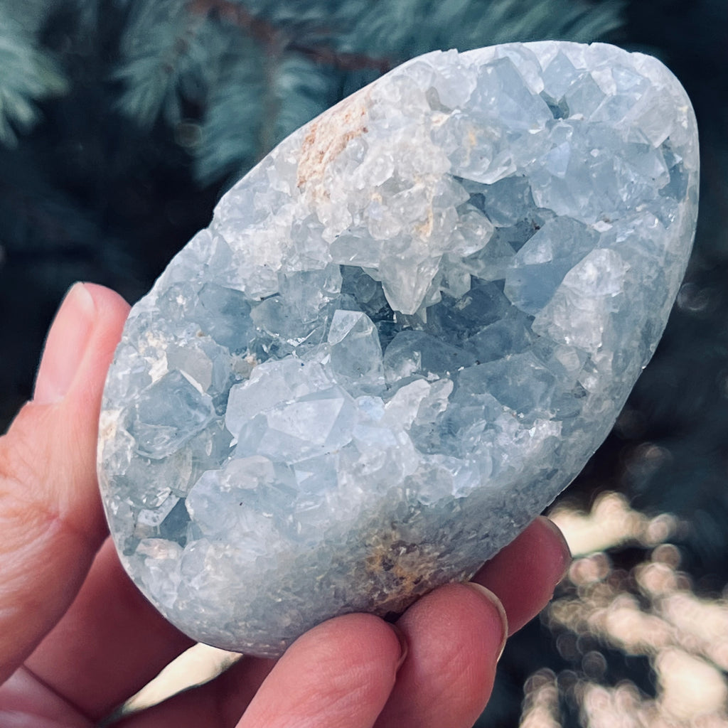 Ou geoda celestit /celestina model 65, druzy.ro, cristale 4
