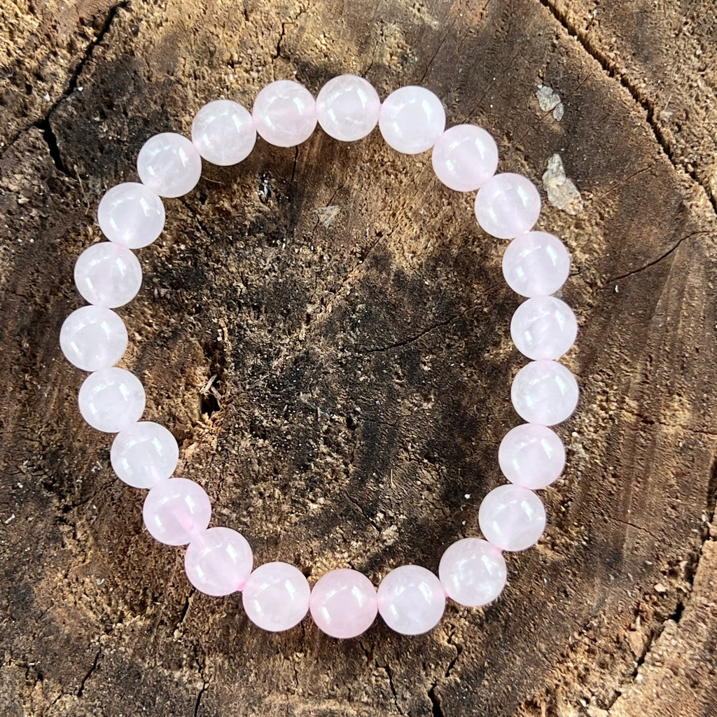 Bratara cuart roz 8 mm, pietre semipretioase - druzy.ro 1 