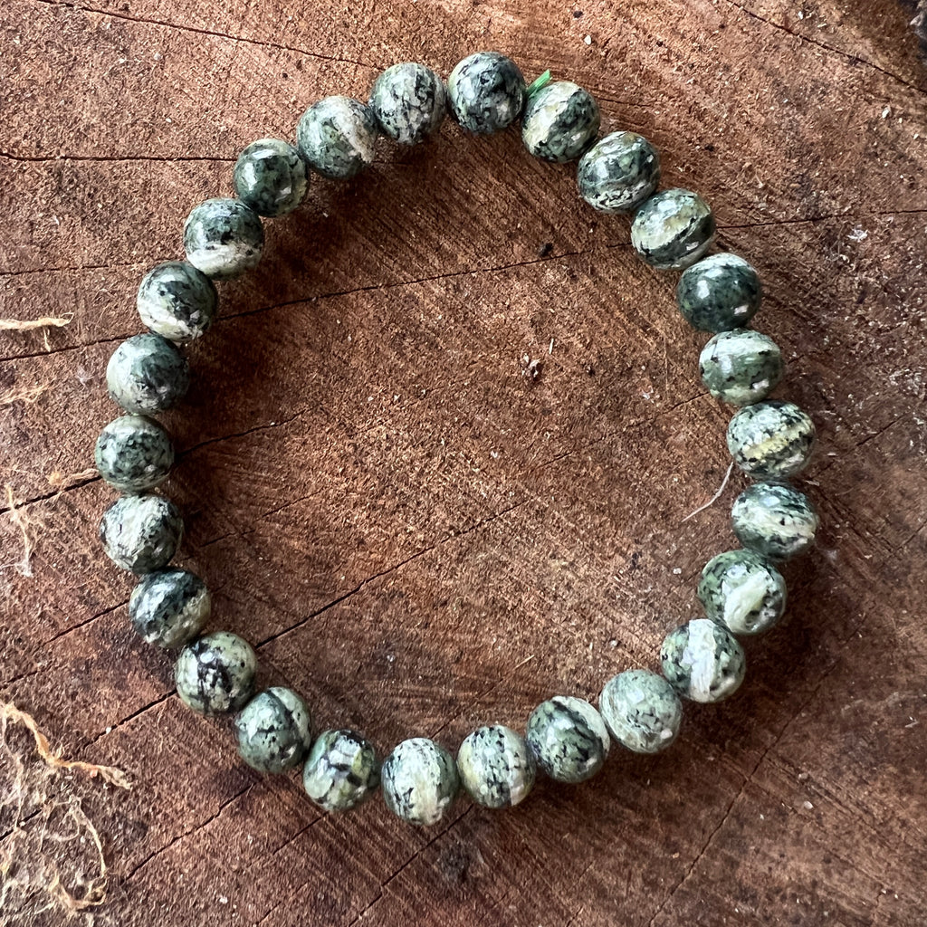 Bratara serpentin dungat 7 mm, pietre semipretioase - druzy.ro 1 