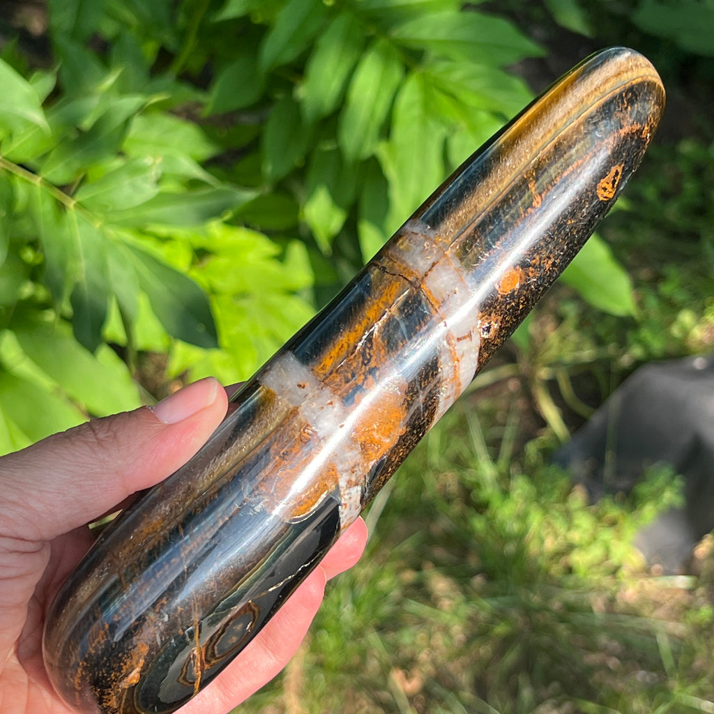 Bagheta masaj ochi de tigru m1, pietre semipretioase - druzy.ro 1 