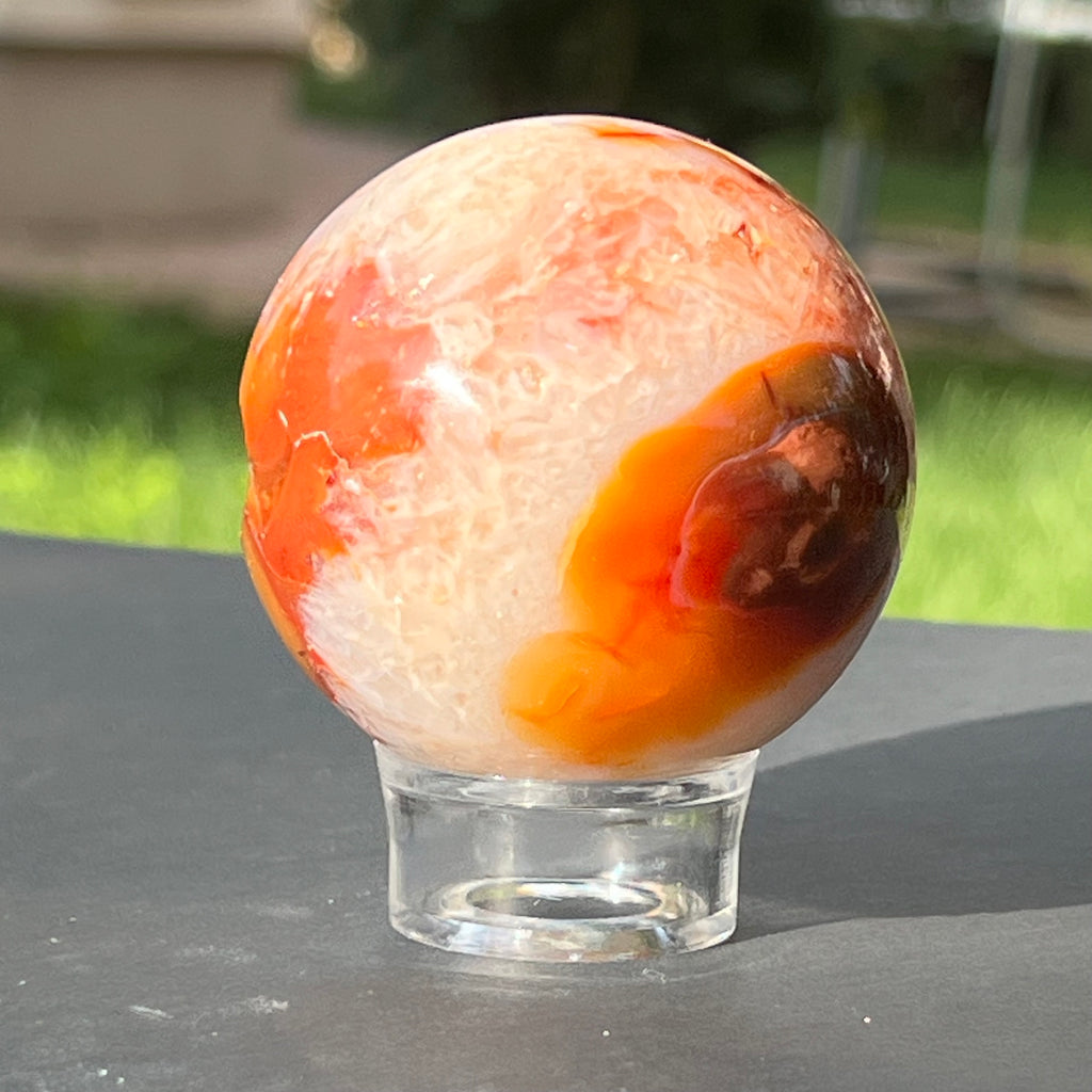 Sfera carneol Madagascar model 3, pietre semipretioase - druzy.ro 2