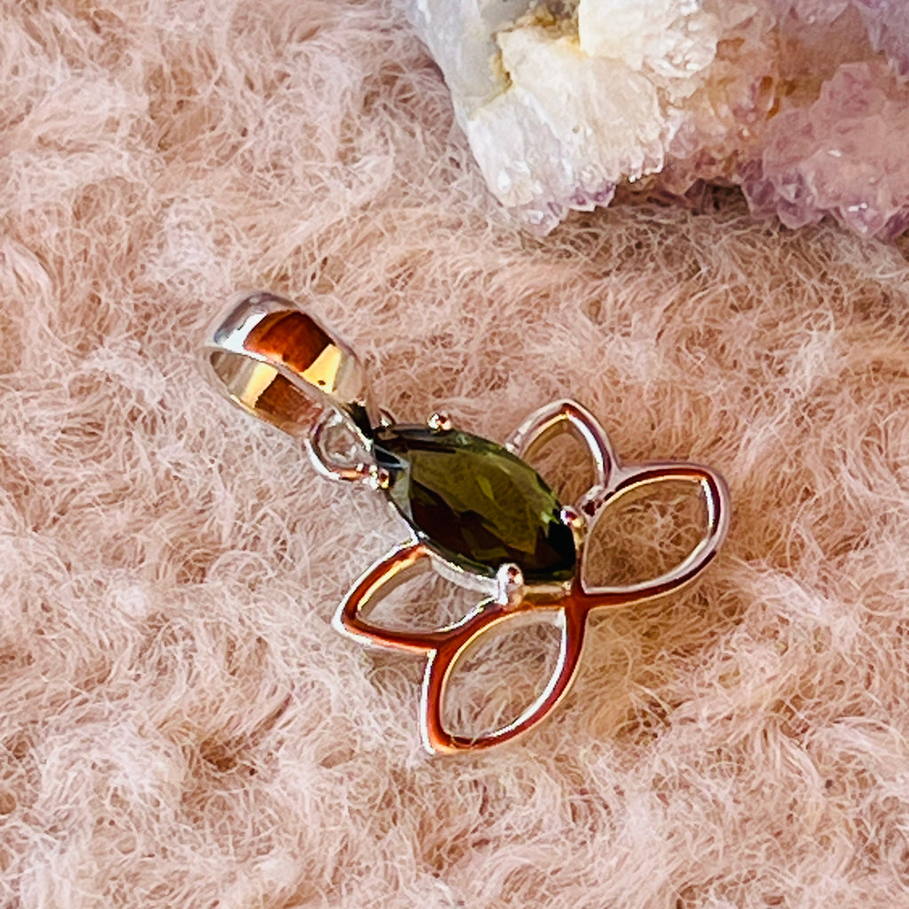 Pandantiv moldavit Butterfly, pietre semipretioase - druzy.ro 3 