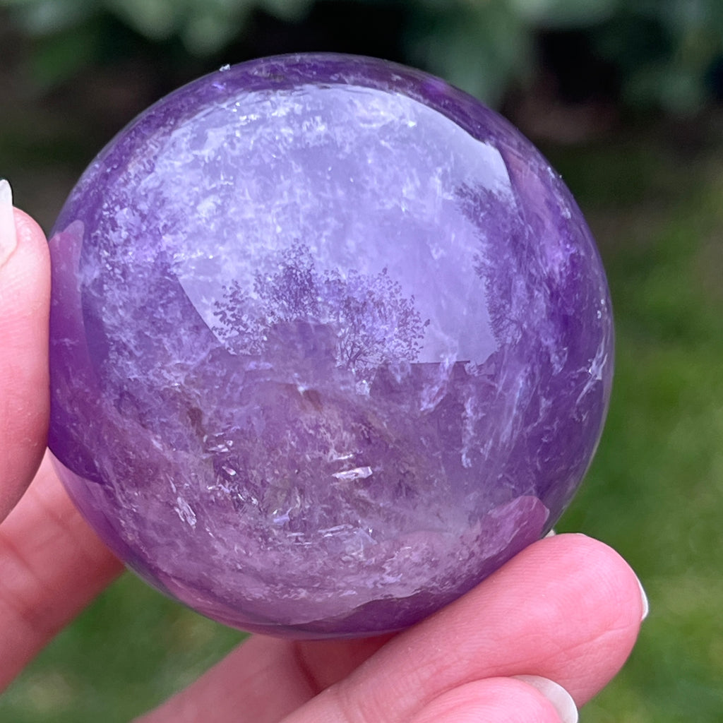 Sfera ametist AA din Brazilia model 3, pietre semipretioase - druzy.ro 4 