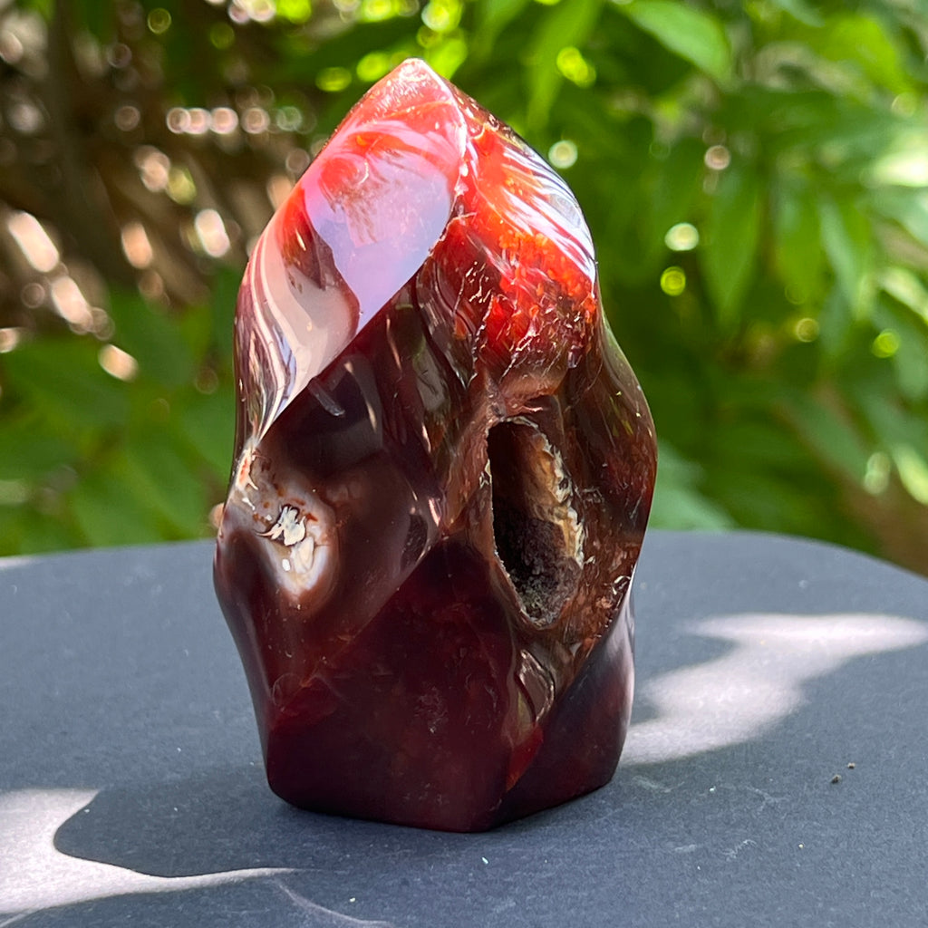 Sculptura forma flacara din agat m3, pietre semipretioase - druzy.ro 3 