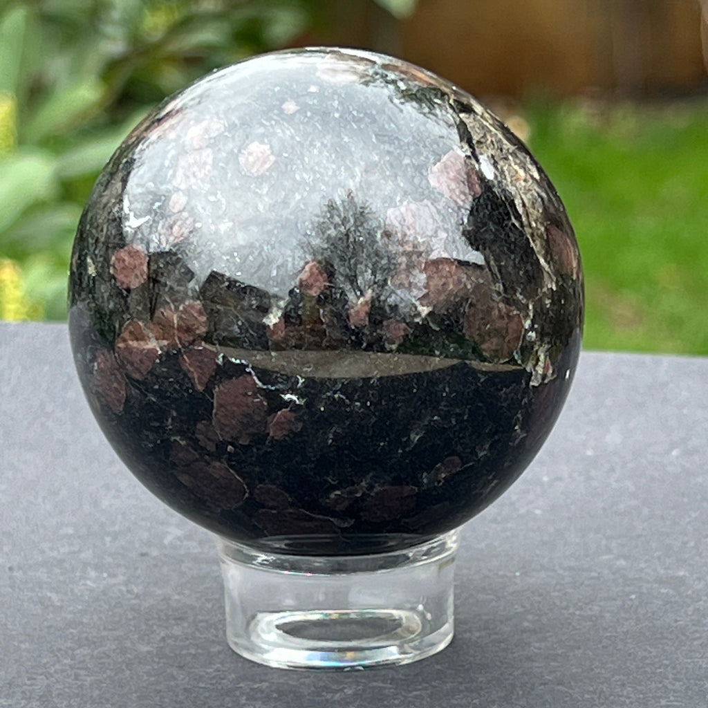 Sfera turmalina neagra cu granat model 2, pietre semipretioase - druzy.ro 8 