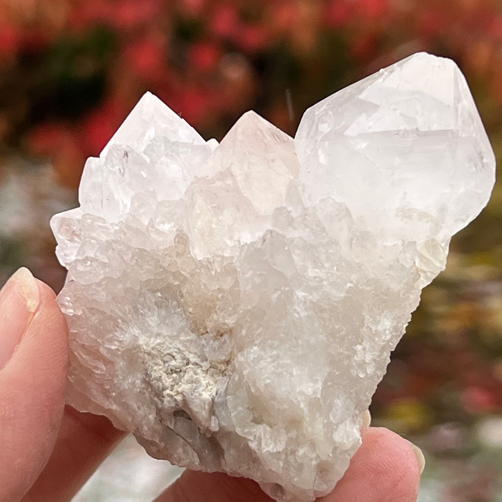 Cluster cuart cactus / cuart spirit ametist liliac model 5A, druzy.ro, cristale 1