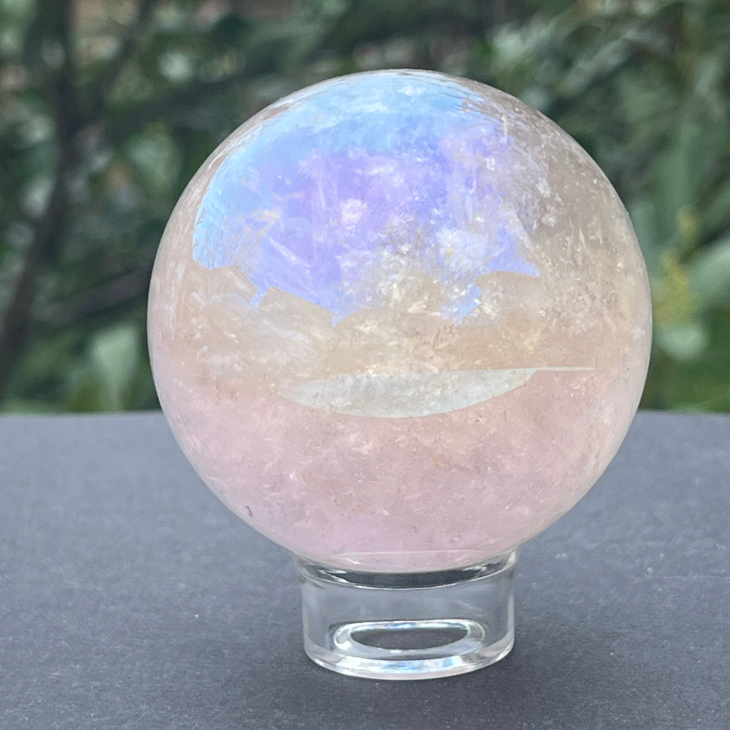 Sfera cuart roz aura model 1, pietre semipretioase - druzy.ro 7 