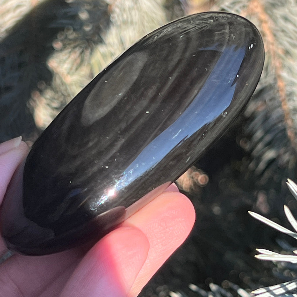 Obsidian argintiu palmstone model 7, pietre semipretioase - druzy.ro 4 