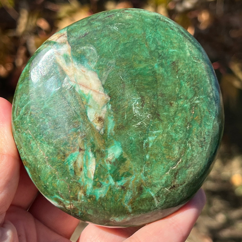 Verdit serpentin inchis Africa palmstone XL/ piatra decorativa m2, druzy.ro, cristale 3