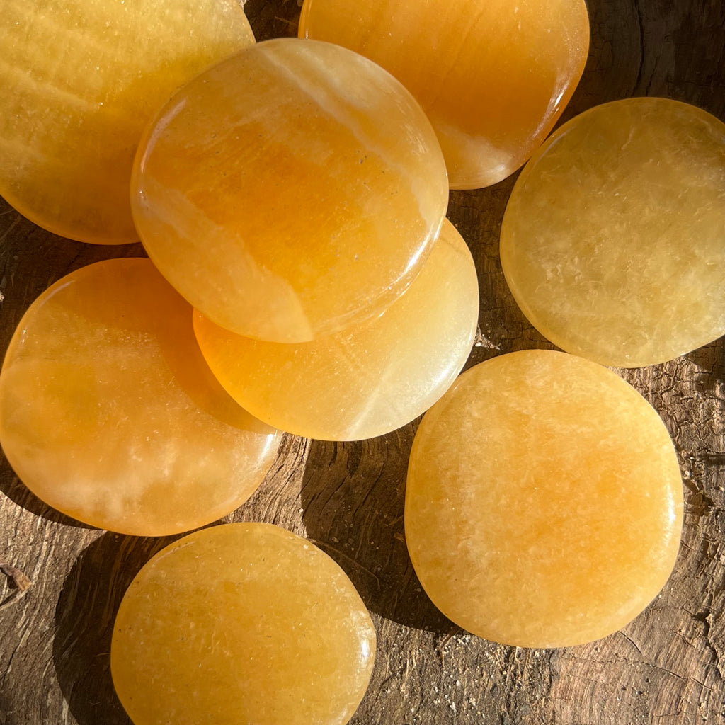 Calcit portocaliu palmstone 4-5 cm, druzy.ro, pietre semipretioase 3