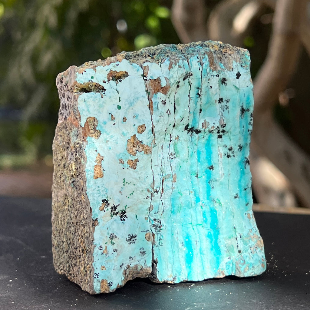 Piatra bruta crisocola druzy din Congo model 8, druzy.ro, cristale 3