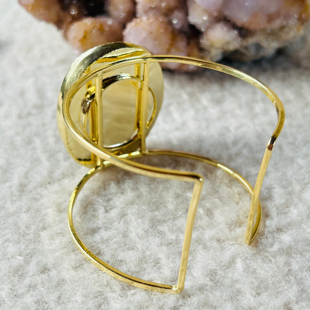 Bratara reglabila placata cu aur ametist Uruguay model 3, pietre semipretioase, DRUZY.RO 3