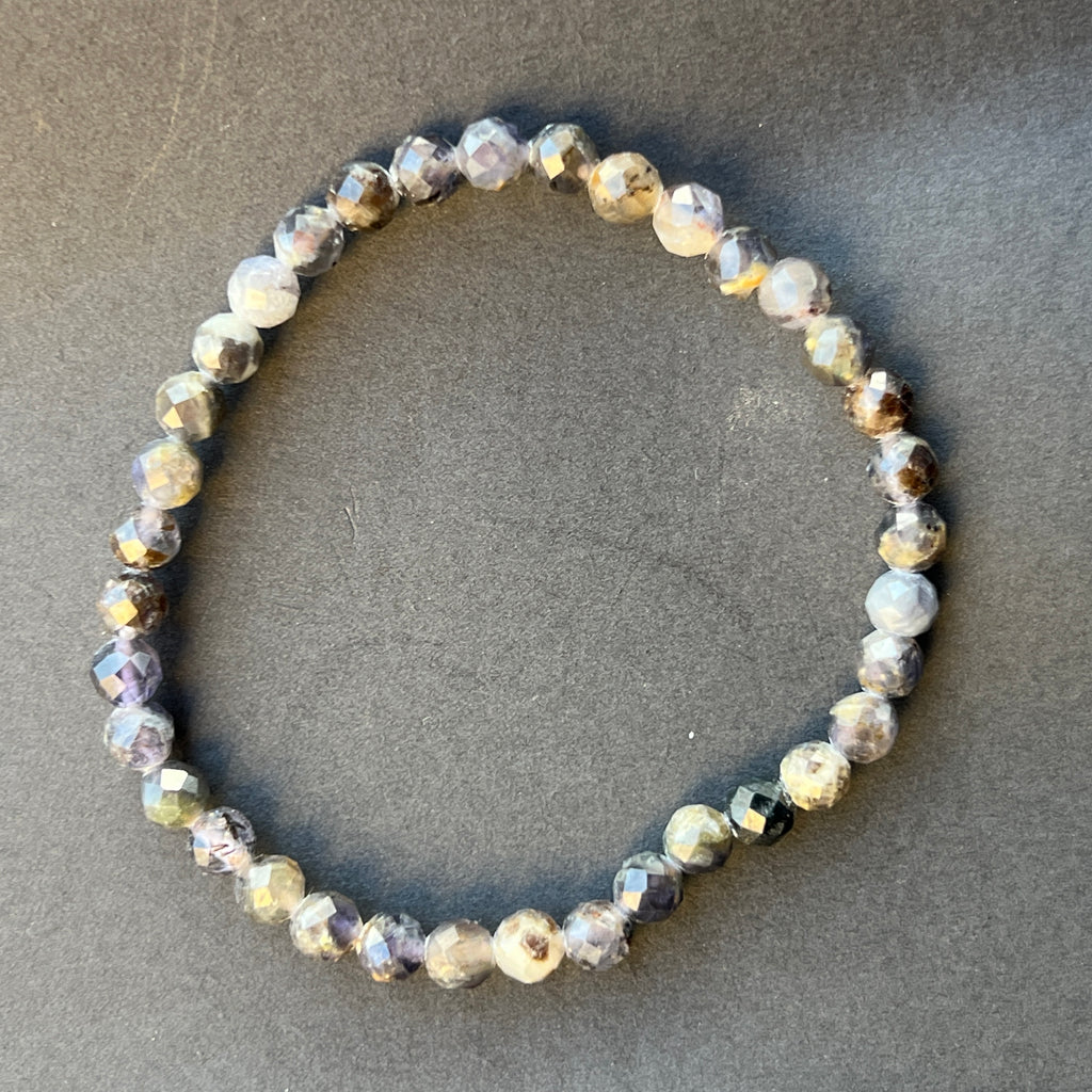 Bratara fatetata iolit 5 mm, pietre semipretioase - druzy.ro 2 