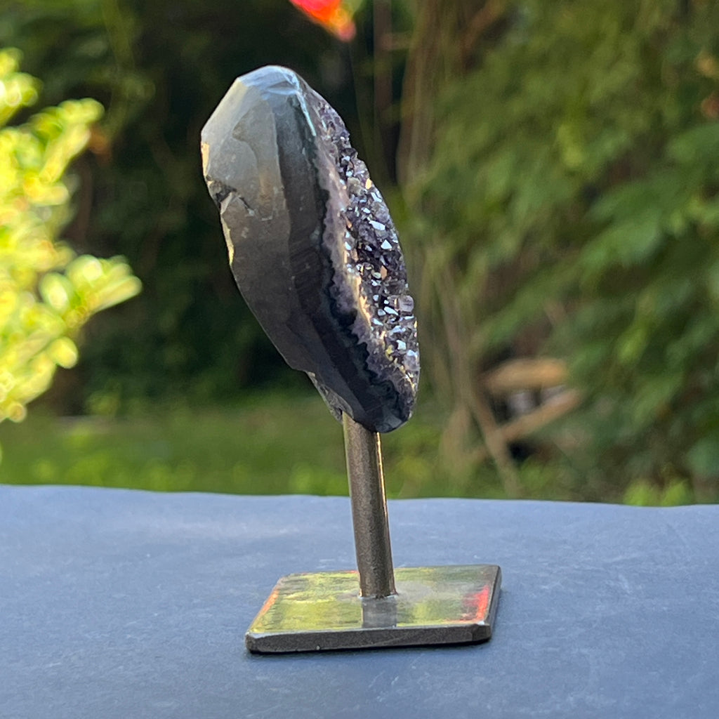 Inima ametist stand model 4, calitate +AAA, geoda ametist Urguay, pietre semipretioase - druzy.ro 2 