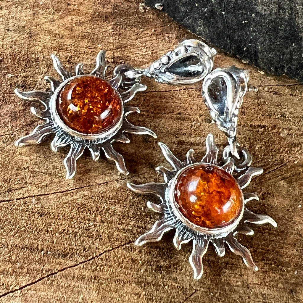 Cercei argint cu chihlimbar Amber18, pietre semipretioase - druzy.ro 3 