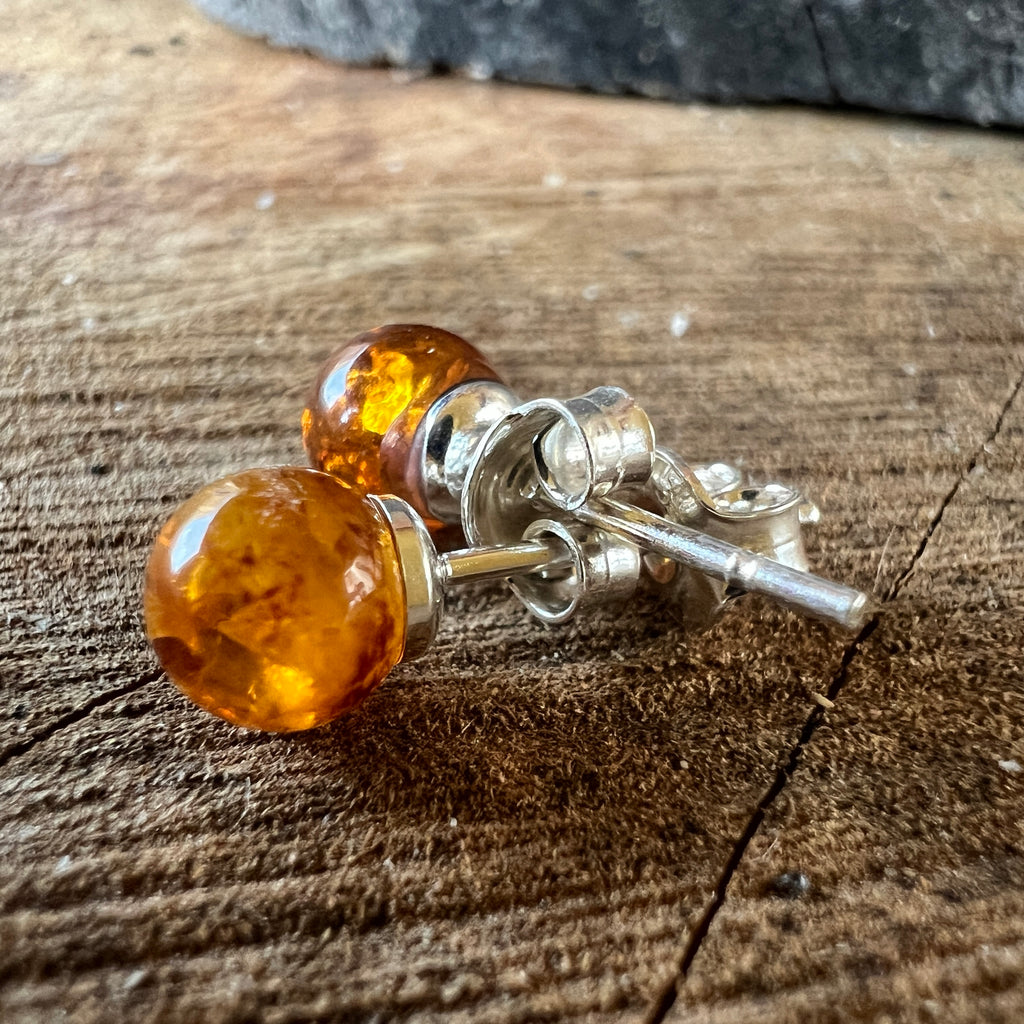 Cercei argint cu chihlimbar Amber25, pietre semipretioase - druzy.ro 2 