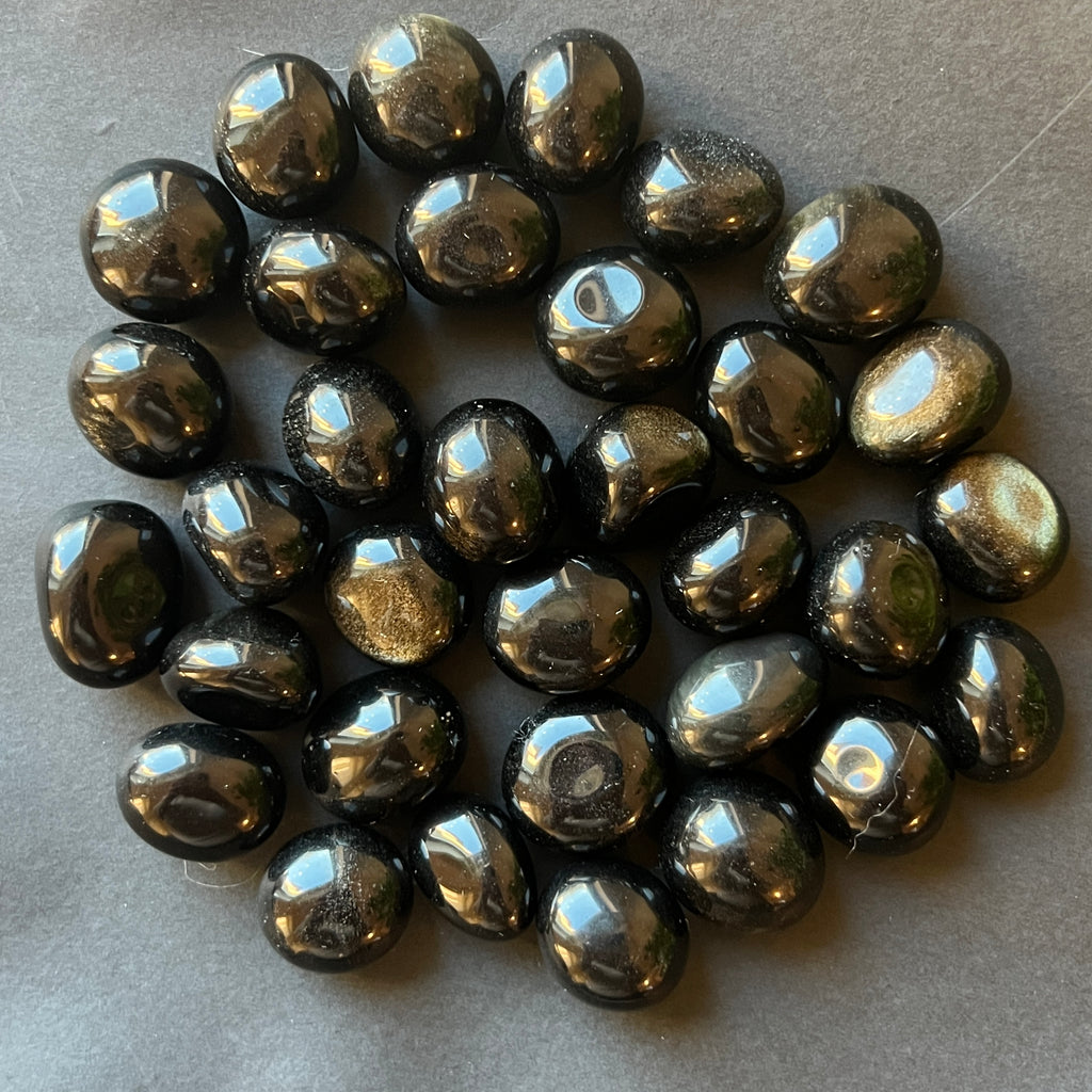Obsidian auriu piatra rulata, pietre semipretioase - druzy.ro 4 