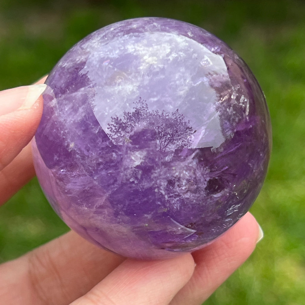 Sfera ametist AA din Brazilia model 7, pietre semipretioase - druzy.ro 6 