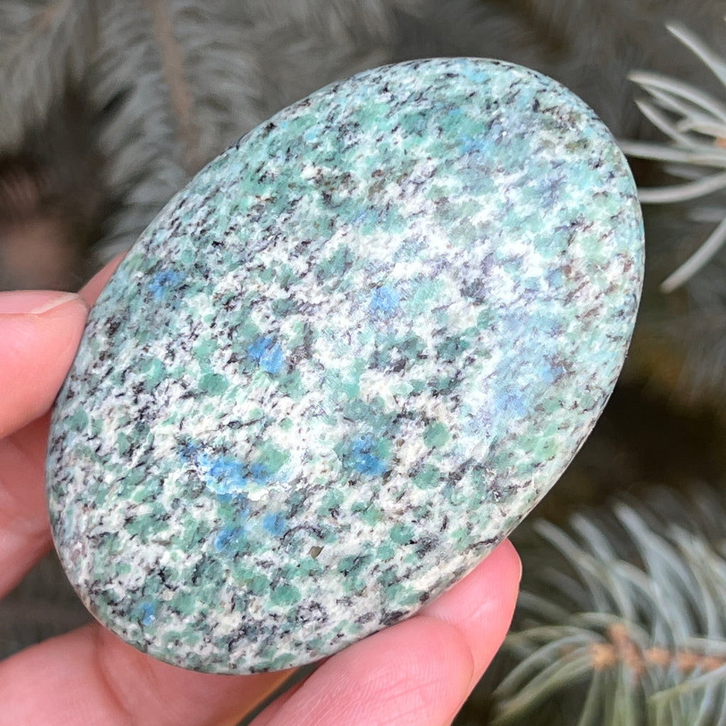 Palmstone K2 Granit cu azurit model 12, pietre semipretioase - druzy.ro 2 