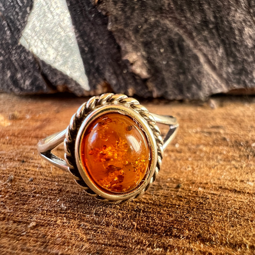 Inel argint cu chihlimbar Amber15, pietre semipretioase - druzy.ro 4 