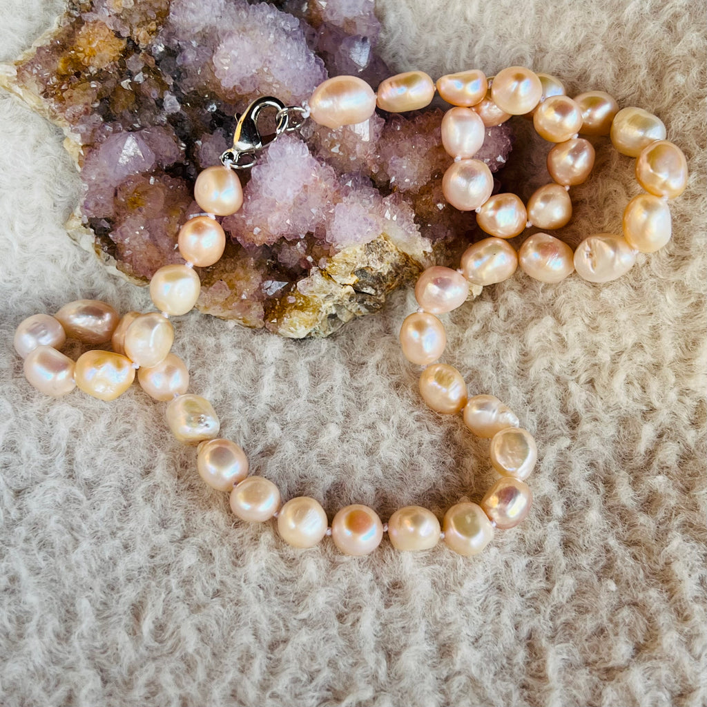 Colier perle, druzy.ro, cristale 1