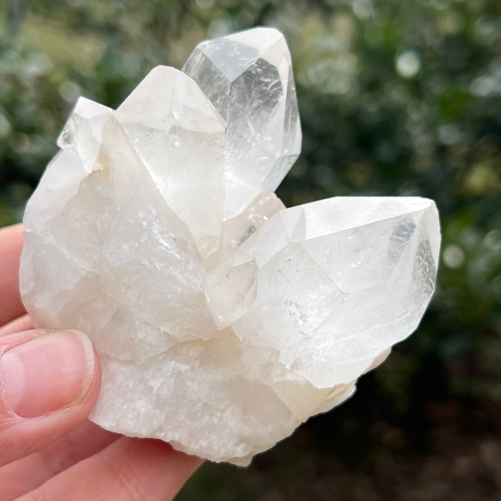 Varf cuart incolor natural, floare de mina L28, pietre semipretioase - druzy.ro 4 