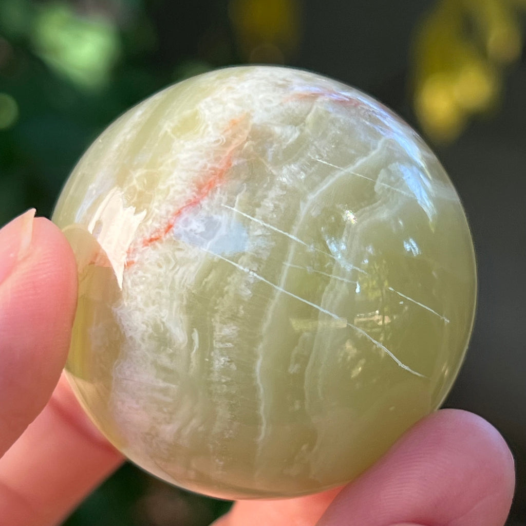 Sfera onix verde model 4, pietre semipretioase - druzy.ro 7 