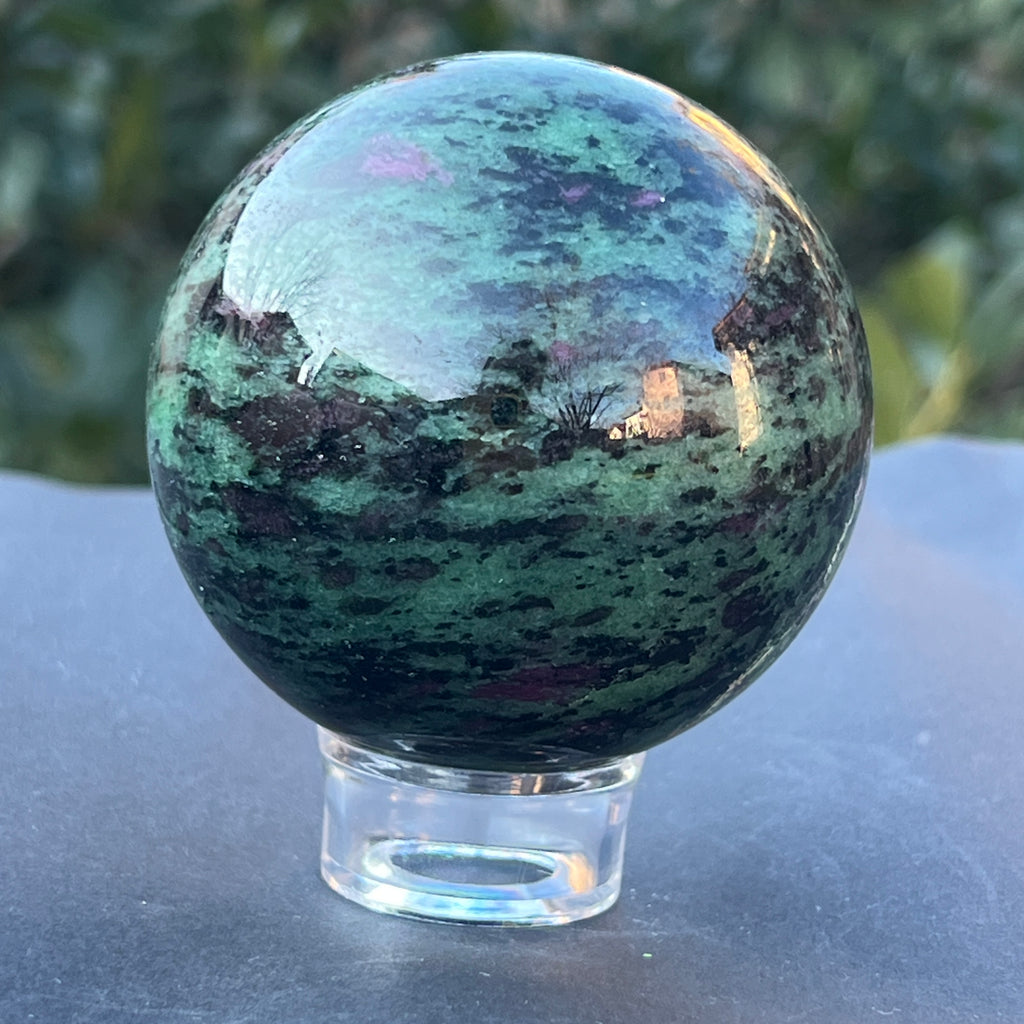 Sfera rubin in zoisit model 1, pietre semipretioase - druzy.ro 8 