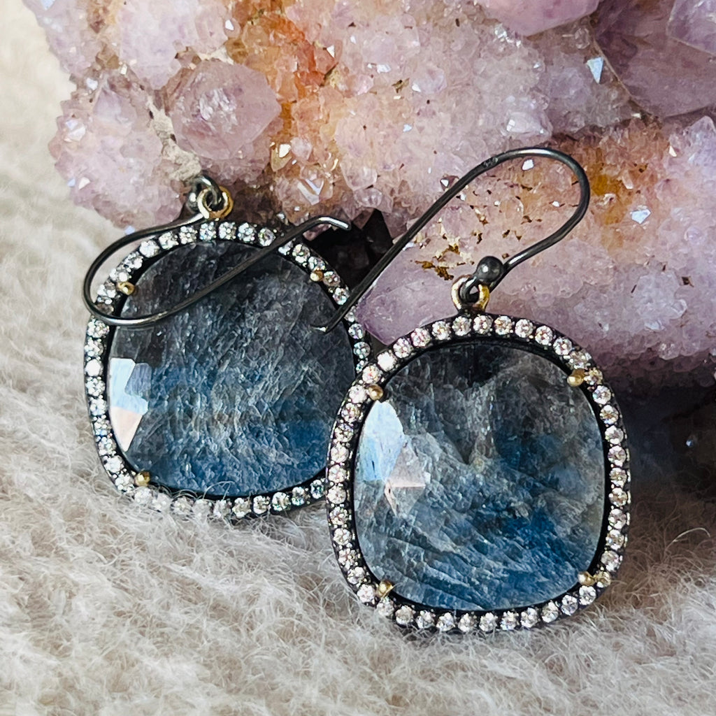 Cercei safir Wisdom model 2, druzy.ro, pietre semipretioase 1