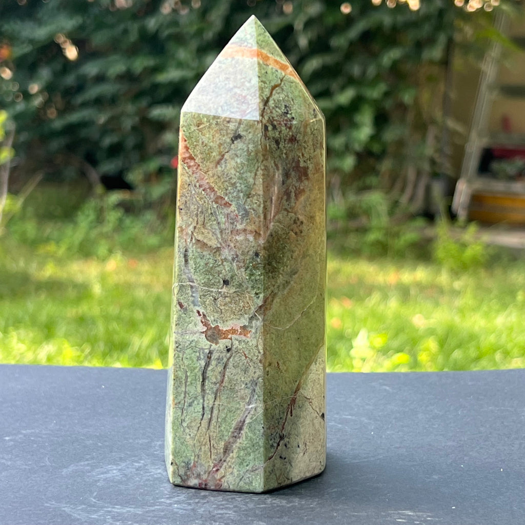 Obelisc crisopraz model 1, pietre semipretioase - druzy.ro 6