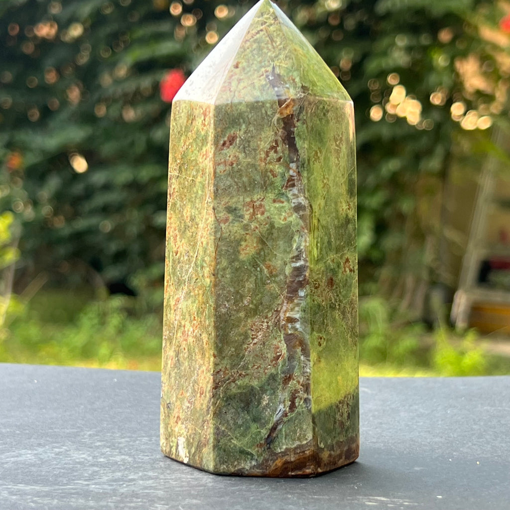 Obelisc crisopraz model 2, pietre semipretioase - druzy.ro 4