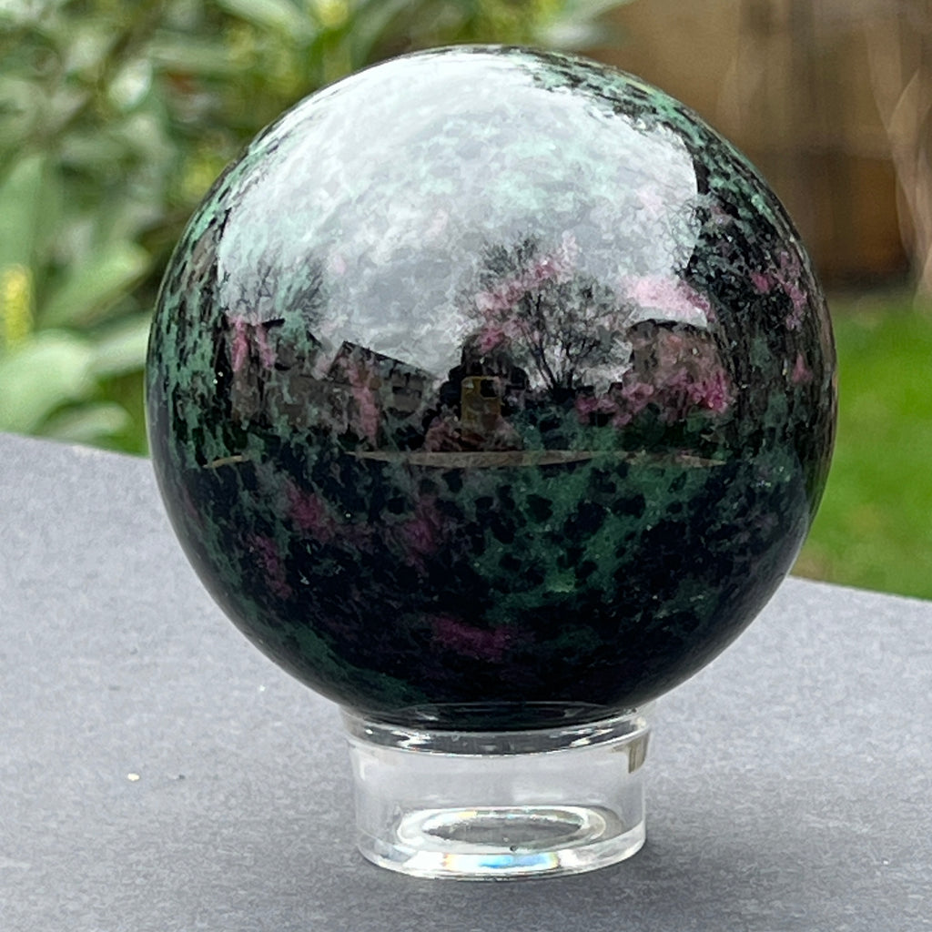 Sfera rubin in zoisit model 2, pietre semipretioase - druzy.ro 13 