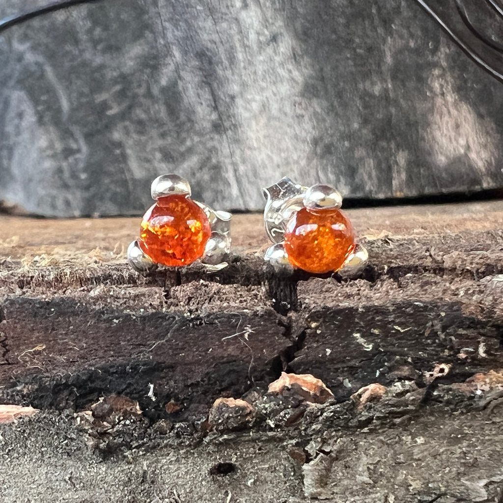 Cercei argint cu chihlimbar Amber26, pietre semipretioase - druzy.ro 2 