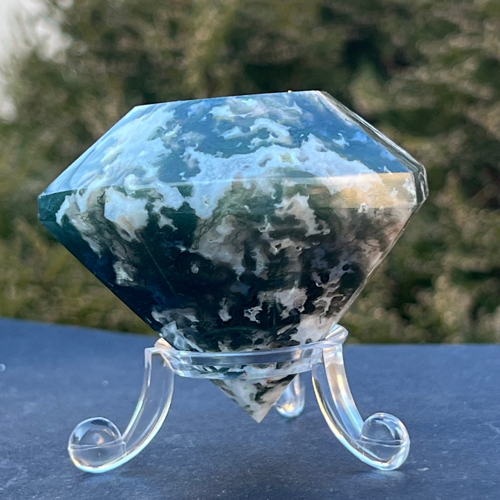 Agat muschi / moss diamant model 6, druzy.ro, cristale 11
