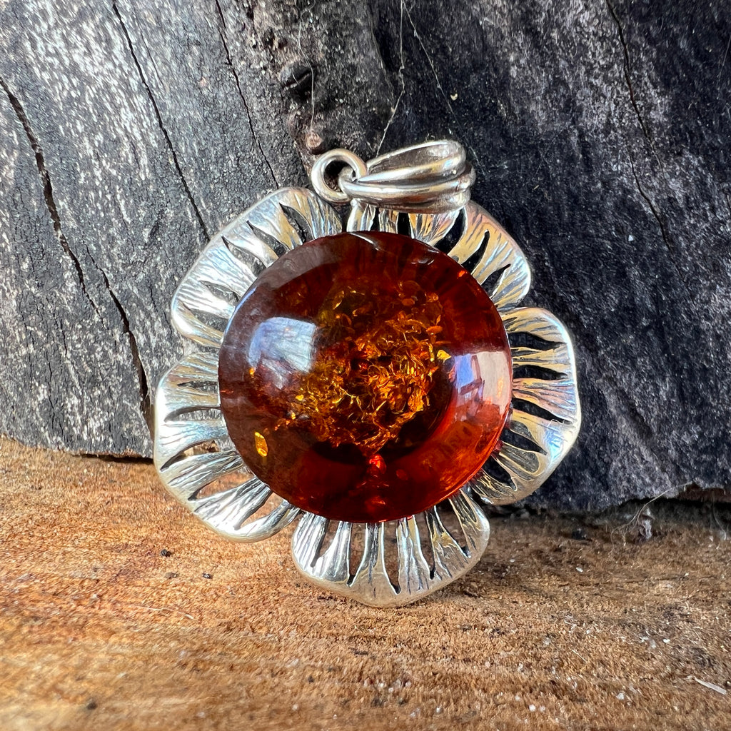 Pandantiv argint cu chihlimbar Amber16, pietre semipretioase - druzy.ro 5 