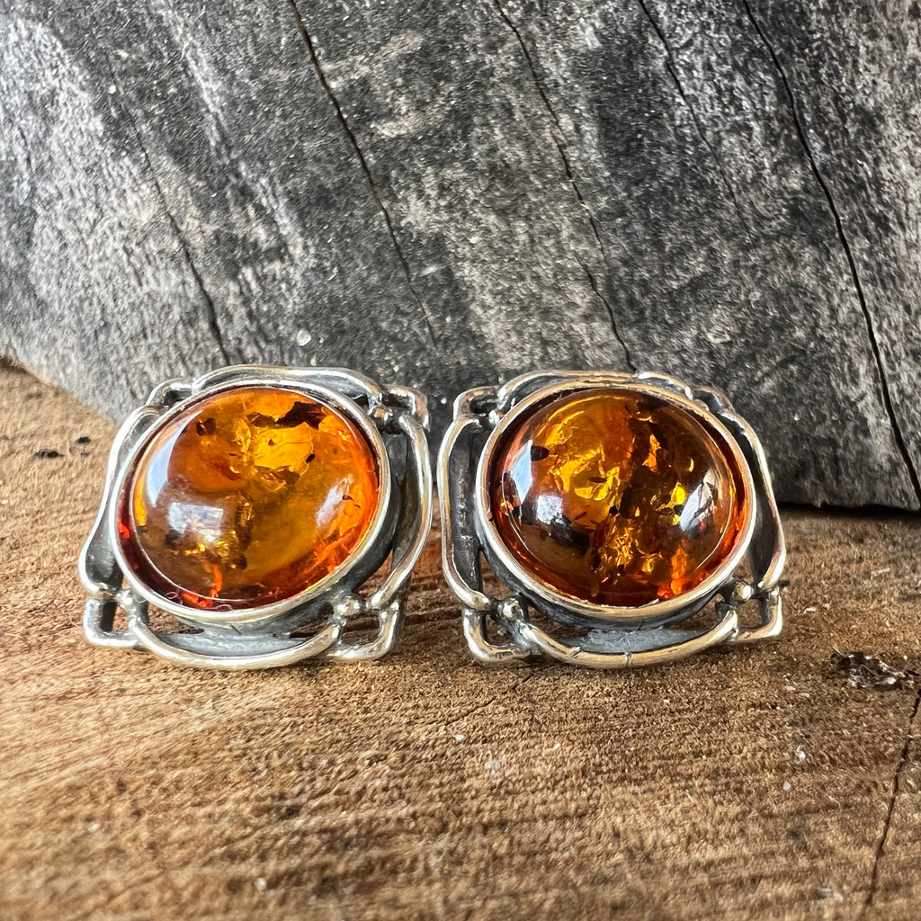 Cercei argint cu chihlimbar Amber20, pietre semipretioase - druzy.ro 2 