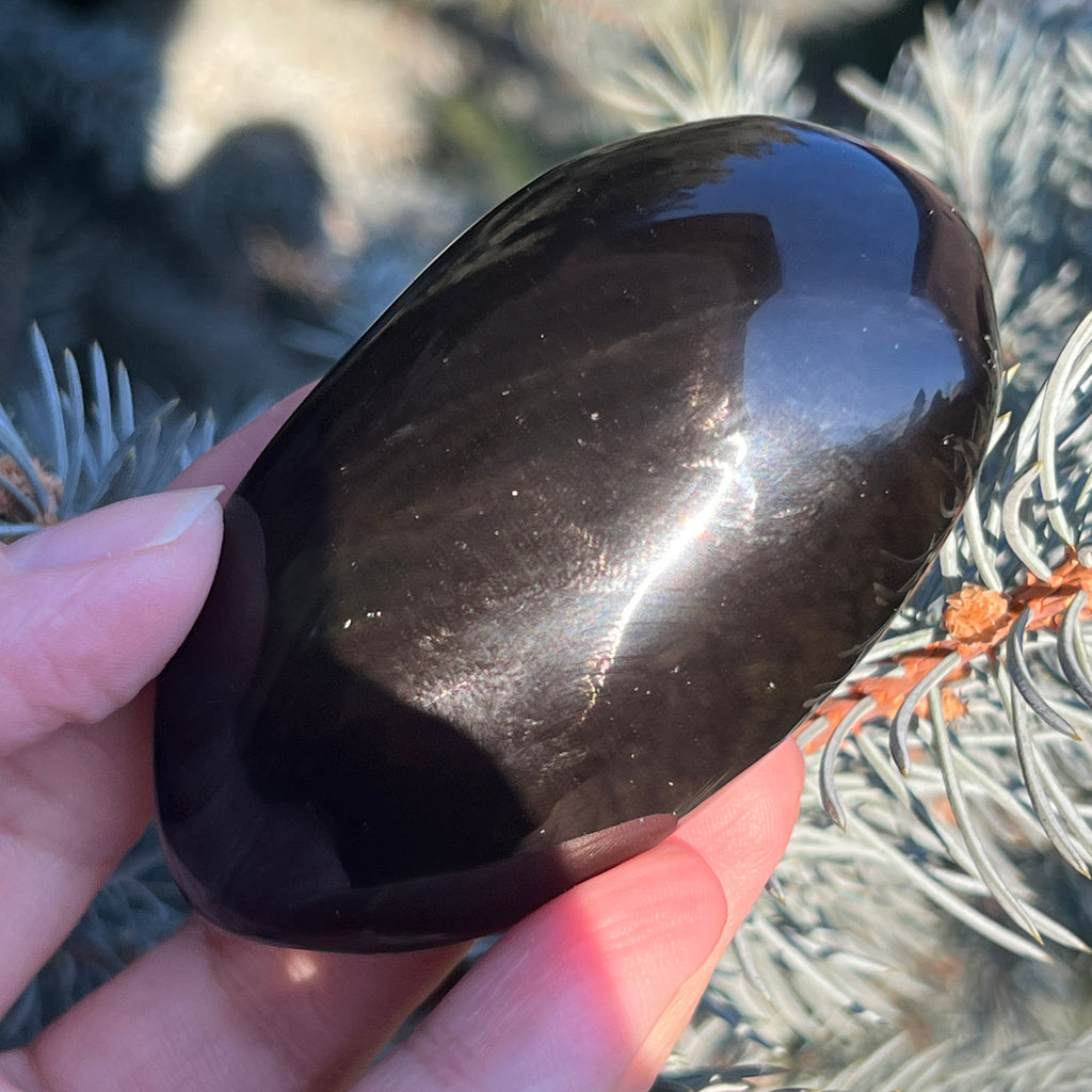 Obsidian palmstone model 11, pietre semipretioase - druzy.ro 5 