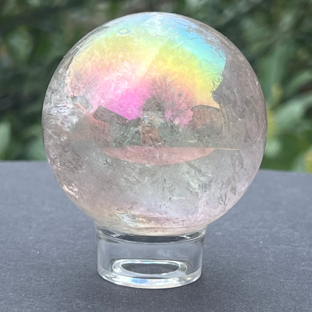 Sfera cuart roz aura model 2, pietre semipretioase - druzy.ro 5 