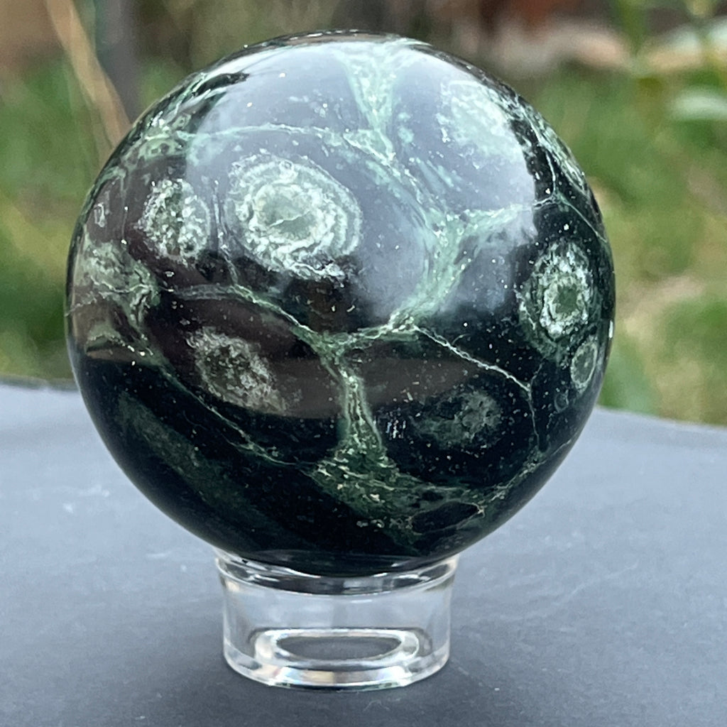 Sfera jasp kambaba Madagascar model 1, pietre semipretioase - druzy.ro 2 