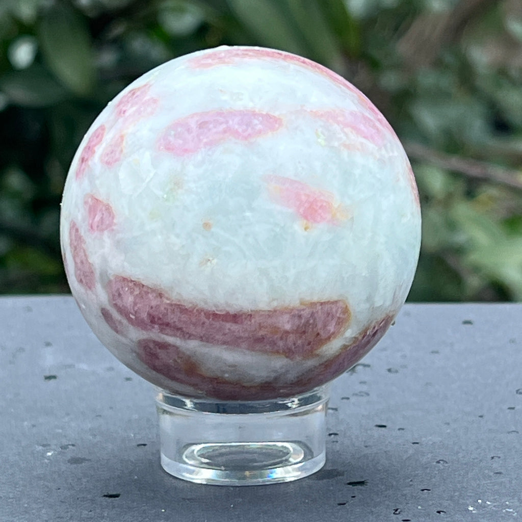 Sfera Rubelit/ turmalina roz model 3, pietre semipretioase - druzy.ro 3 