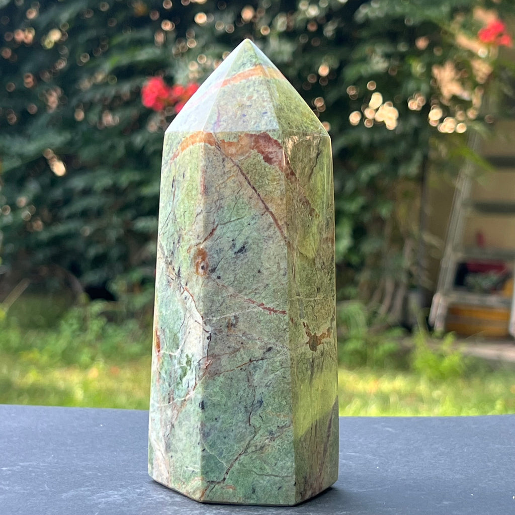 Obelisc crisopraz model 1, pietre semipretioase - druzy.ro 5