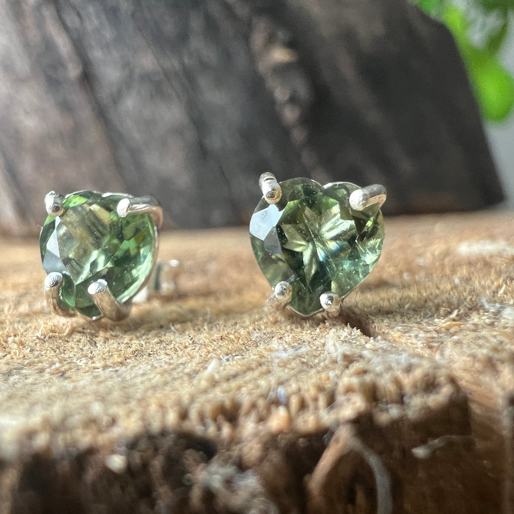 Cercei stud argint moldavit Love, pietre semipretioase - druzy.ro 2 