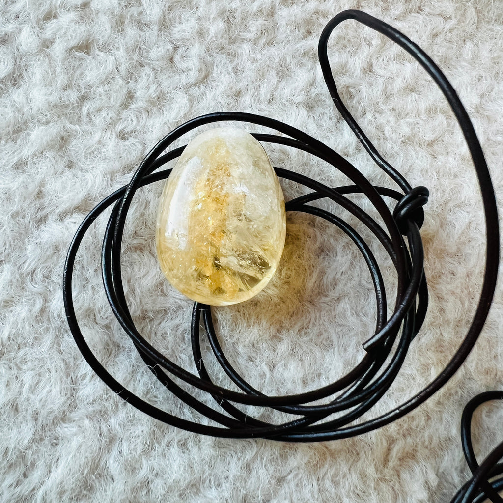 Colier pandantiv citrin DROP, pietre semipretioase - druzy.ro 3 