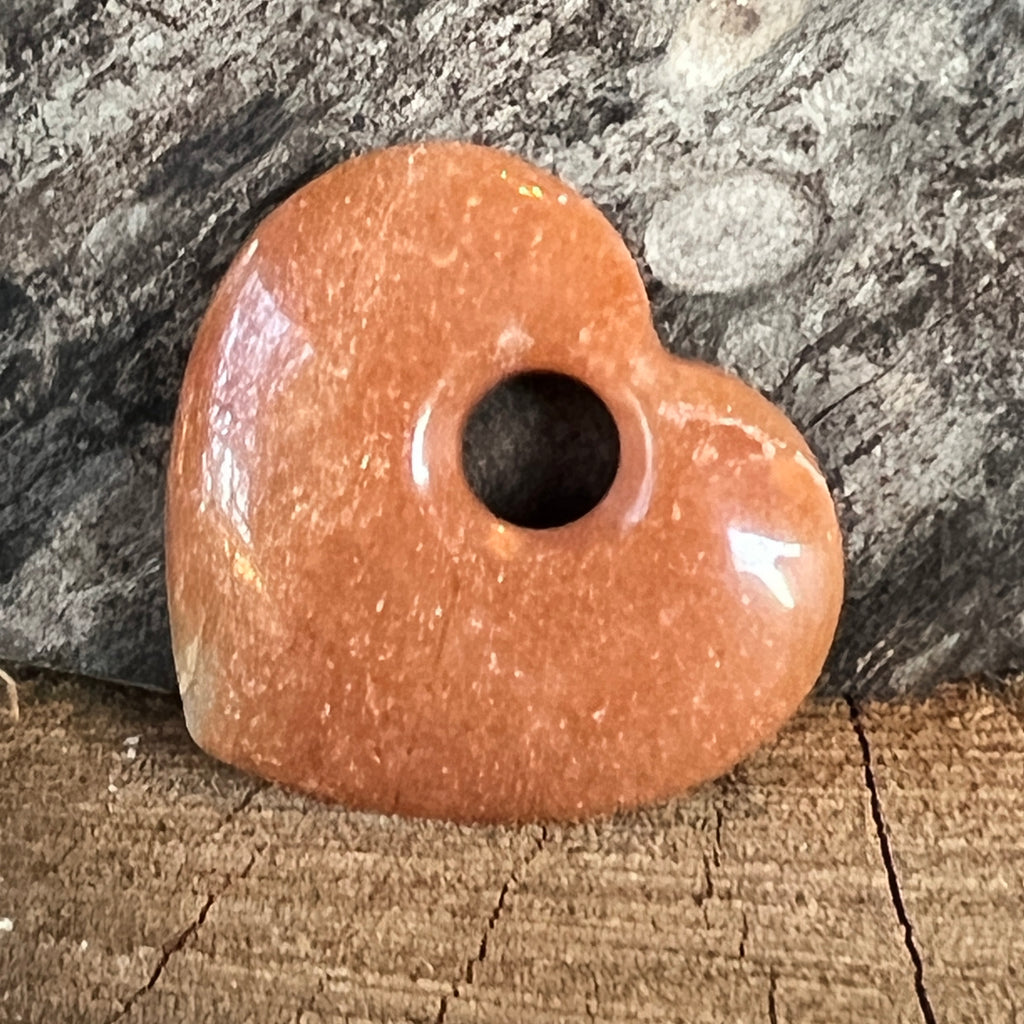 Pandantiv piatra pi donut inima aventurin portocaliu, pietre semipretioase - druzy.ro 1 