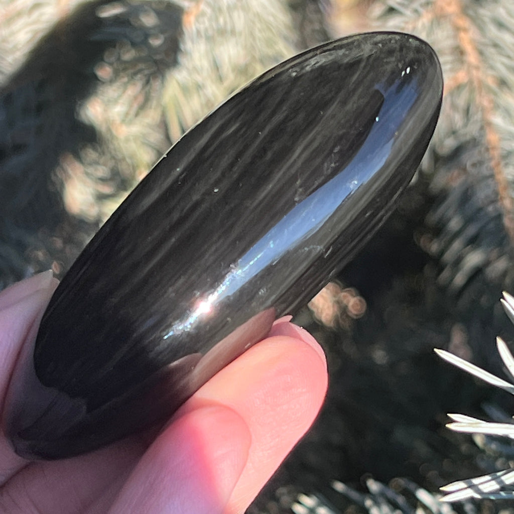 Obsidian argintiu palmstone model 7, pietre semipretioase - druzy.ro 5 