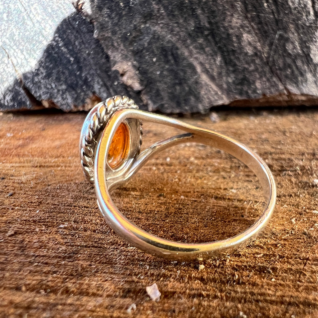 Inel argint cu chihlimbar Amber15, pietre semipretioase - druzy.ro 3 